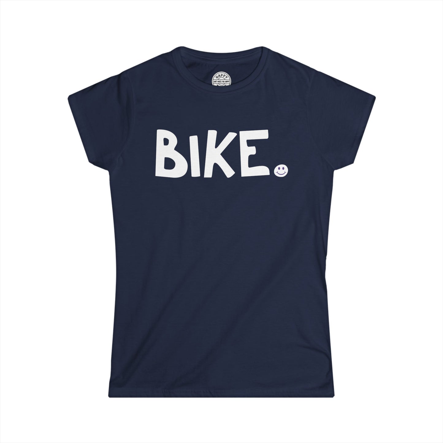 BIKE Happy Tee (Women's Tee)  T-Shirt  HAPPY TEES® BRAND
