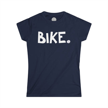 BIKE Happy Tee (Women's Tee)  T-Shirt  HAPPY TEES® BRAND