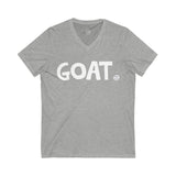 GOAT Happy Tee (V-Neck)  V-neck Athletic Heather / 2XL HAPPY TEES® BRAND