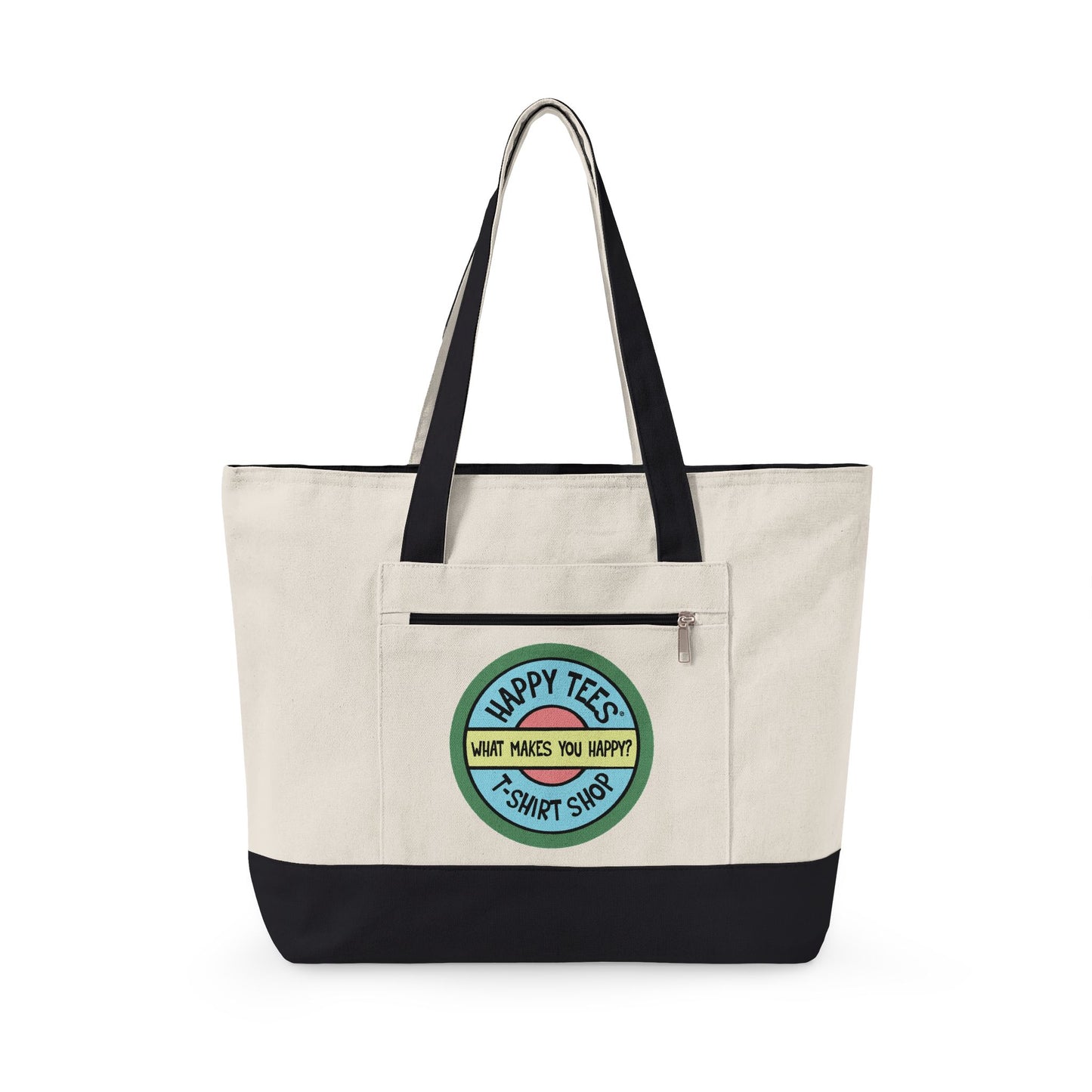 Happy Tees® Tote Bag (With Zipper)  Bags  HAPPY TEES® BRAND