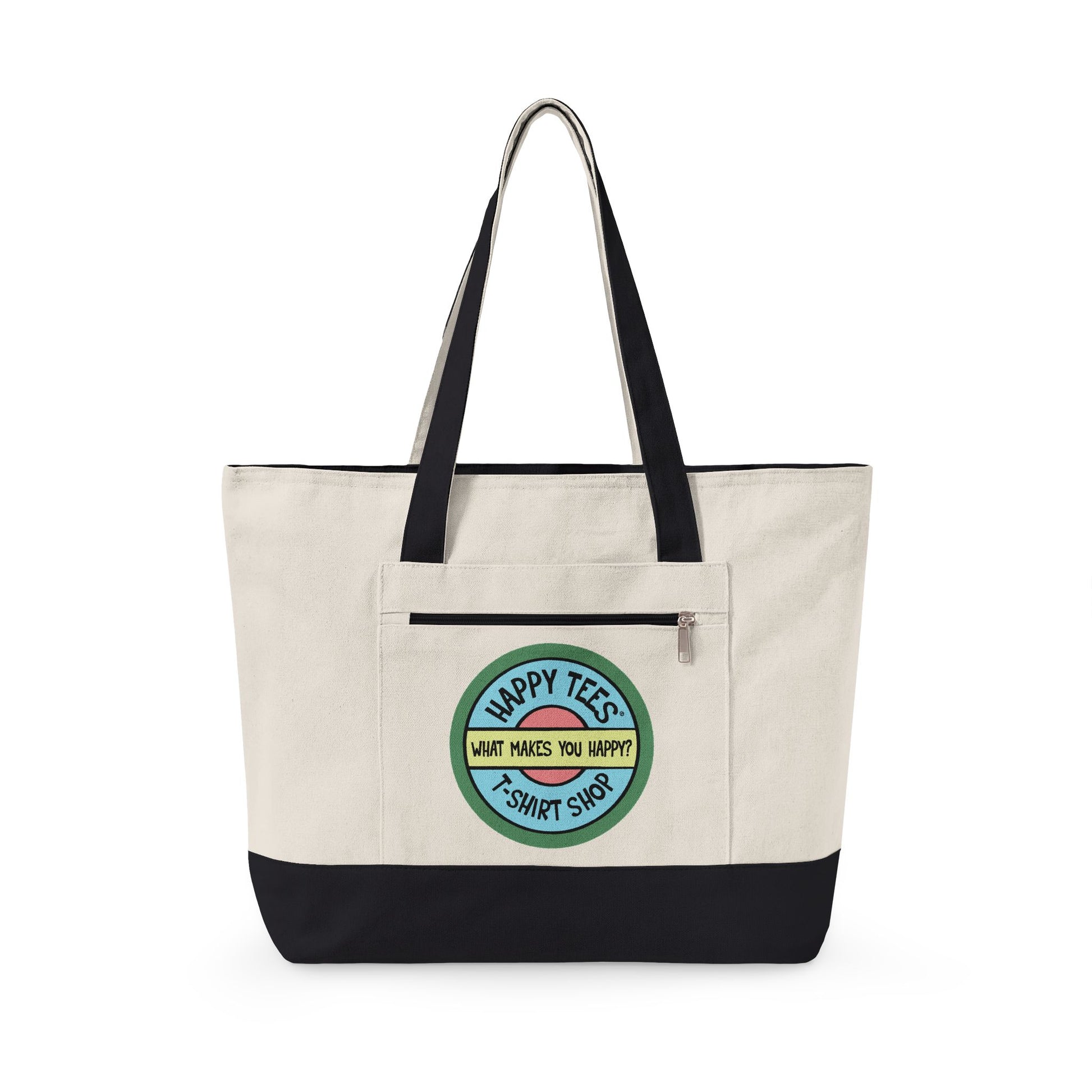 Happy Tees® Tote Bag (With Zipper)  Bags  HAPPY TEES® BRAND