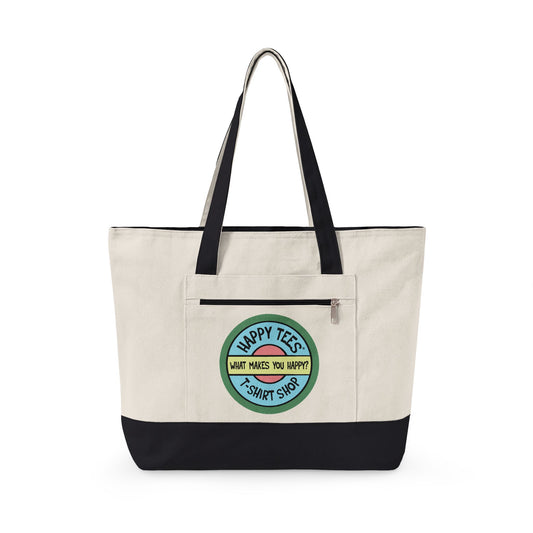 Happy Tees® Tote Bag (With Zipper)  Bags  HAPPY TEES® BRAND