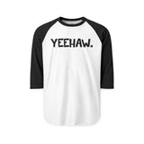 YEEHAW Happy Tee (Long Sleeve Raglan)  Long-sleeve 2XL / White/Black HAPPY TEES® BRAND