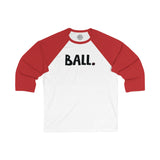 BALL Happy Tee (Long Sleeve Baseball Tee)  Long-sleeve White/Red / L HAPPY TEES® BRAND