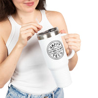 Happy Tees® Tumbler (black and white) Printify
