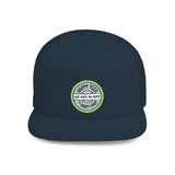 Happy Tees® Flat Bill Cap (Circular Logo T-Shirt Shop, Embroidery)