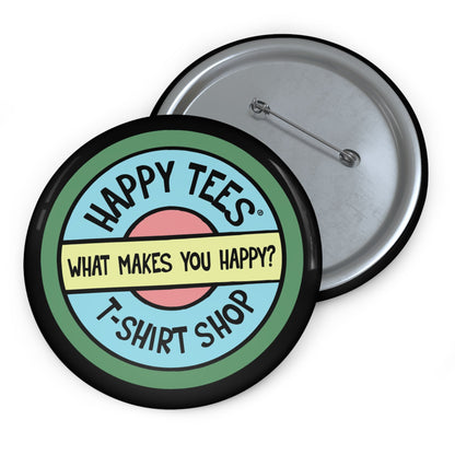 Happy Tees® Pin Buttons (color)  Accessories 3" HAPPY TEES® BRAND
