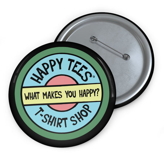 Happy Tees® Pin Buttons (color)  Accessories 3" HAPPY TEES® BRAND