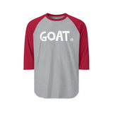 GOAT Happy Tee (Long Sleeve Raglan)  Long-sleeve 2XL / Heather Grey/Heather Red HAPPY TEES® BRAND