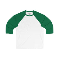 BASIC Happy Tee (Long Sleeve Baseball Tee)  Long-sleeve White/ Kelly / 2XL HAPPY TEES® BRAND
