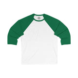 BASIC Happy Tee (Long Sleeve Baseball Tee)  Long-sleeve White/ Kelly / 2XL HAPPY TEES® BRAND