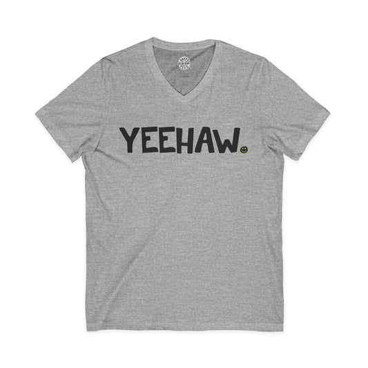 YEEHAW Happy Tee (V-Neck)  V-neck Athletic Heather / 2XL HAPPY TEES® BRAND