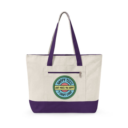 Happy Tees® Tote Bag (With Zipper)  Bags  HAPPY TEES® BRAND
