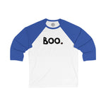 BOO Happy Tee (Long Sleeve Baseball Tee)  Long-sleeve White/True Royal / 2XL HAPPY TEES® BRAND