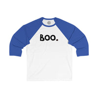 BOO Happy Tee (Long Sleeve Baseball Tee)  Long-sleeve White/True Royal / 2XL HAPPY TEES® BRAND
