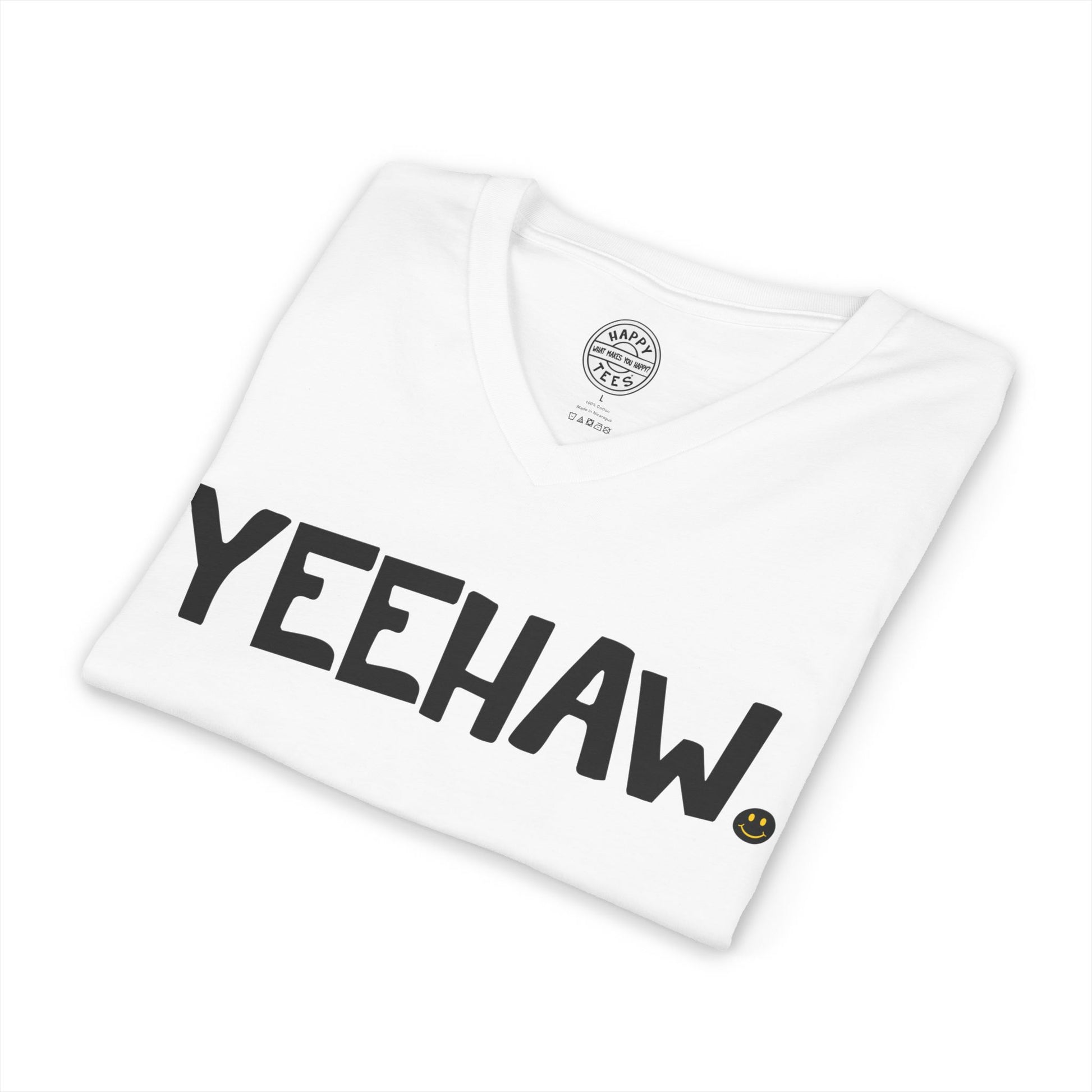 YEEHAW Happy Tee (V-Neck)  V-neck  HAPPY TEES® BRAND
