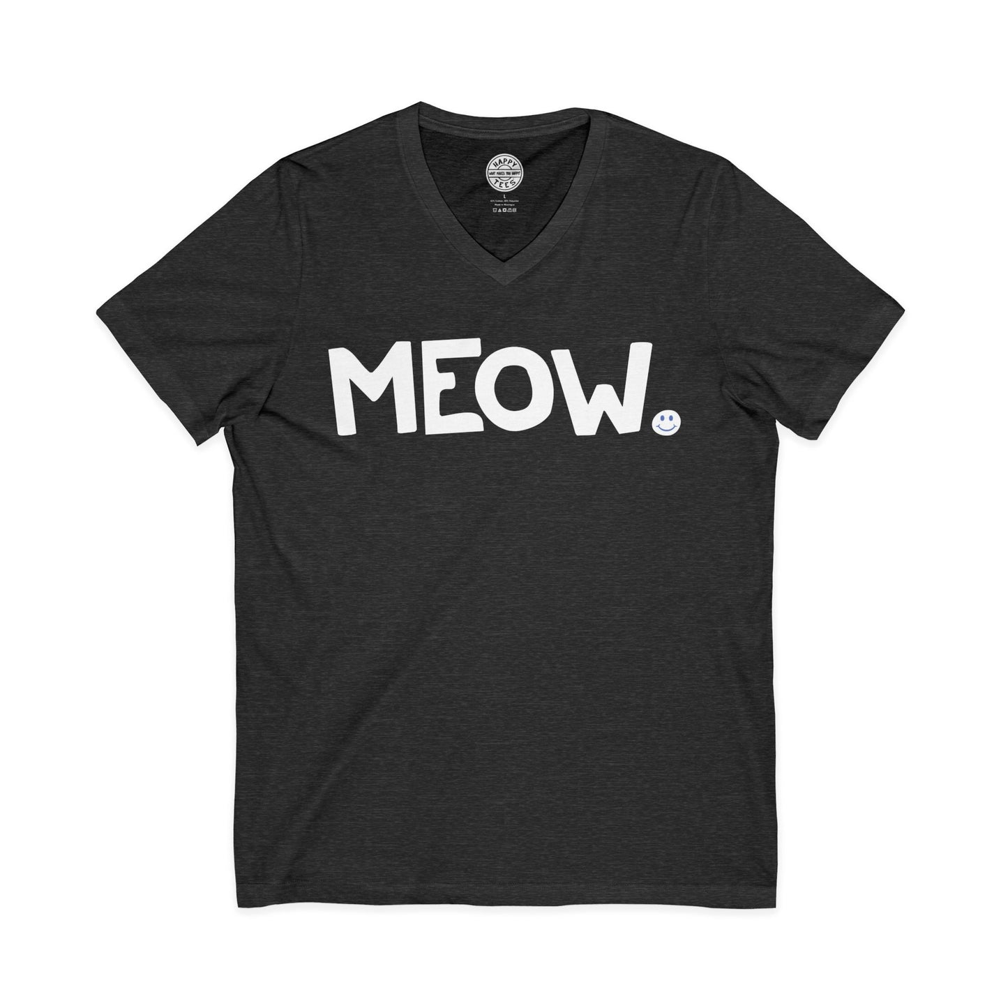 MEOW Happy Tee (V-Neck)  V-neck  HAPPY TEES® BRAND