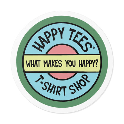 Happy Tees® Vinyl Stickers (color) Printify