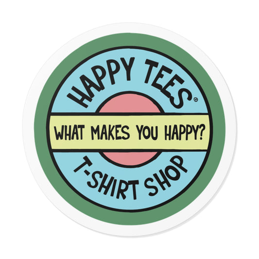 Happy Tees® Vinyl Stickers (color) Printify