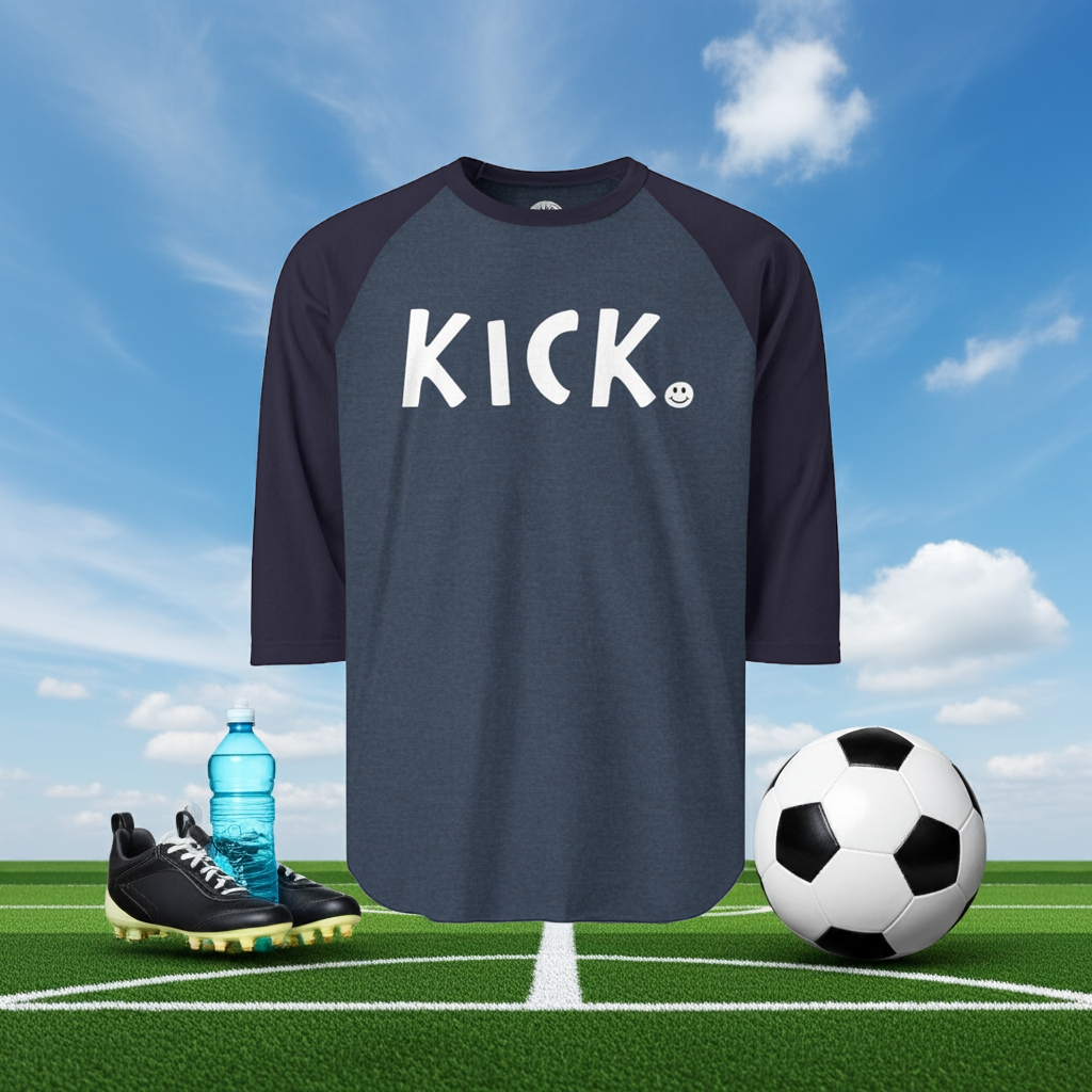 KICK Happy Tee (Long Sleeve Raglan)  Long-sleeve  HAPPY TEES® BRAND