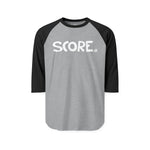 SCORE Happy Tee (Long Sleeve Raglan)  Long-sleeve 2XL / Heather Grey/Black HAPPY TEES® BRAND