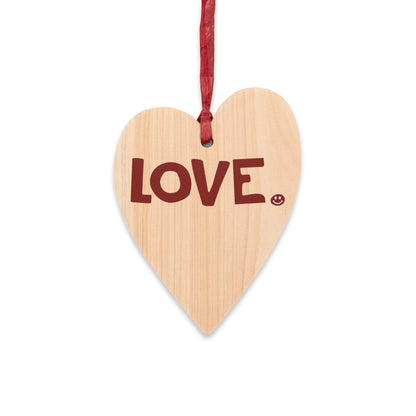 LOVE Happy Tee (Wooden Ornament)  Home Decor  HAPPY TEES® BRAND