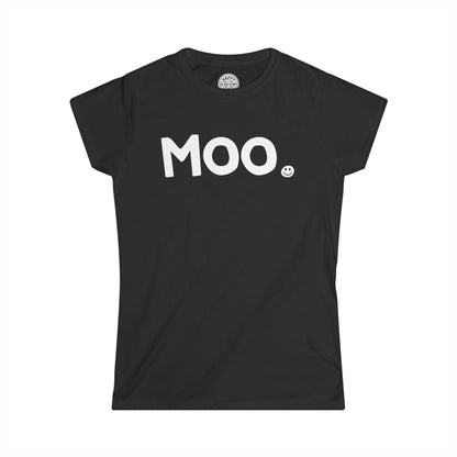 MOO Happy Tee (Women's Tee)  T-Shirt  HAPPY TEES® BRAND
