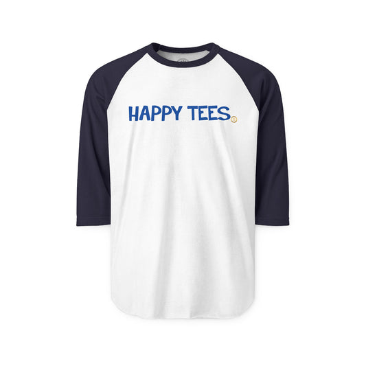 Happy Tees® T-Shirt (Long Sleeve Raglan with front logo)