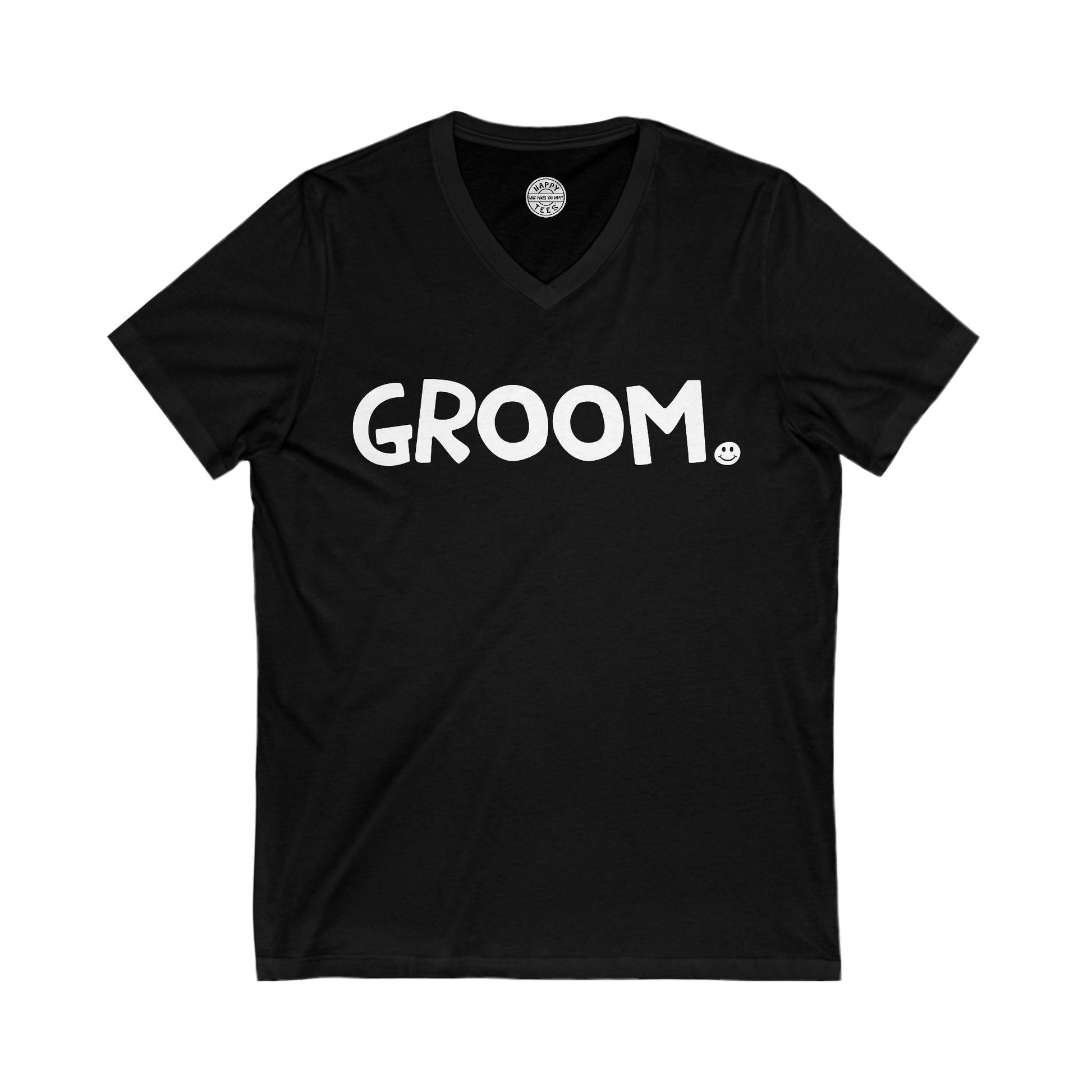 GROOM Happy Tee (V-Neck) Printify