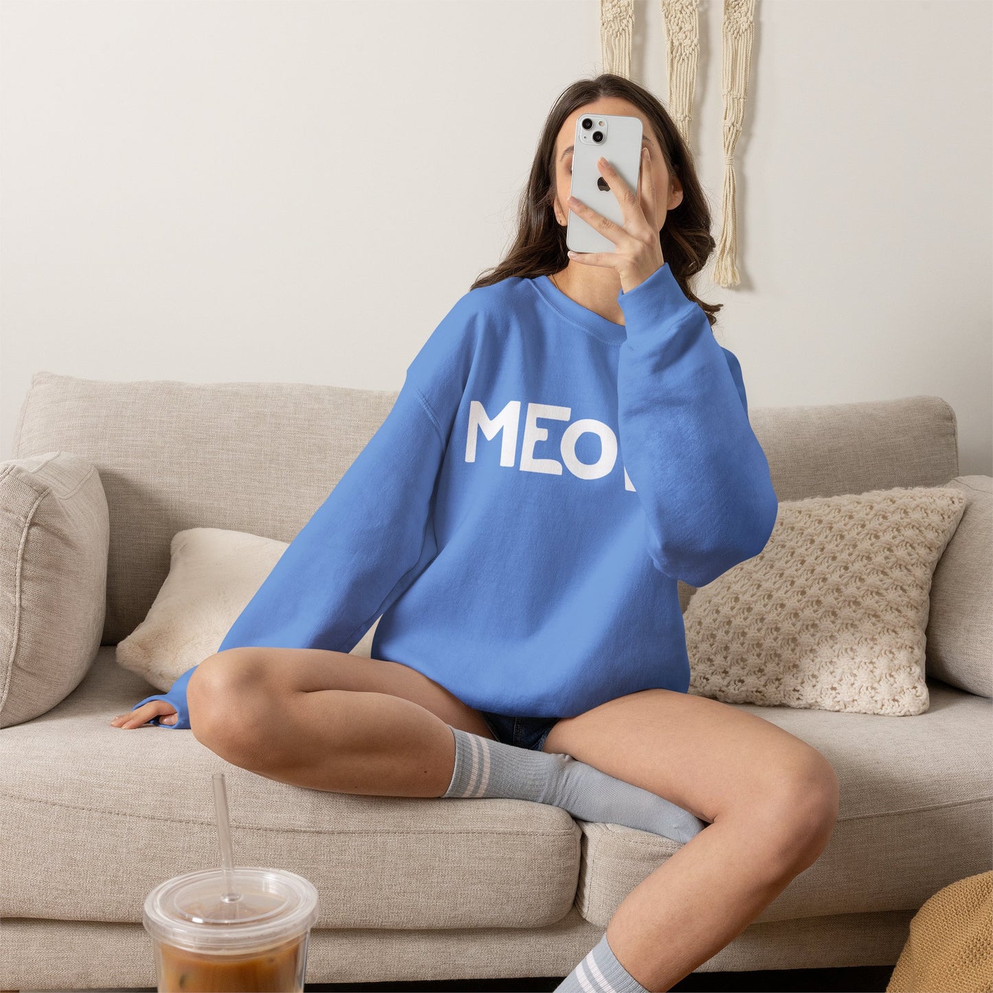 MEOW Happy Tee (Sweatshirt)  Sweatshirt  HAPPY TEES® BRAND