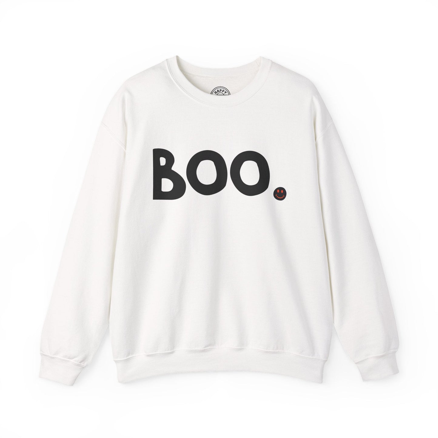 BOO Happy Tee (Sweatshirt)  Sweatshirt White / 2XL HAPPY TEES® BRAND