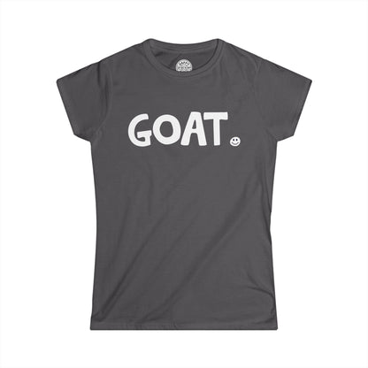 GOAT Happy Tee (Women's Tee)  T-Shirt Charcoal / 2XL HAPPY TEES® BRAND