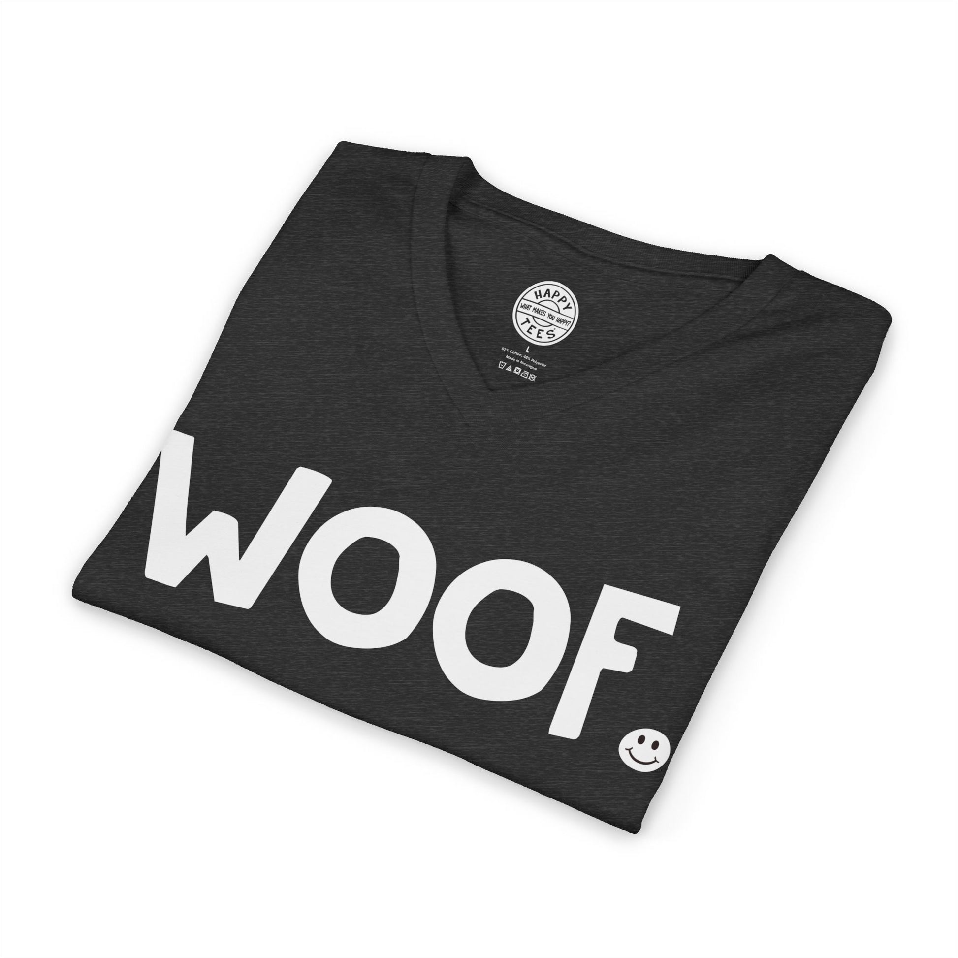 WOOF Happy Tee (V-Neck)  V-neck  HAPPY TEES® BRAND