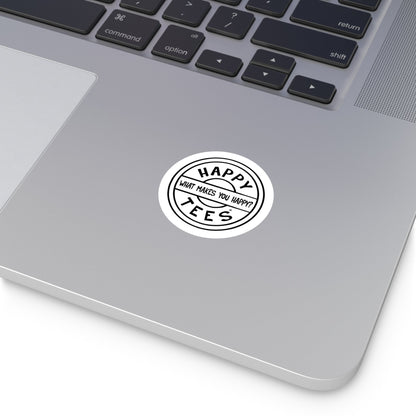 Happy Tees® Vinyl Stickers (black and white) Printify
