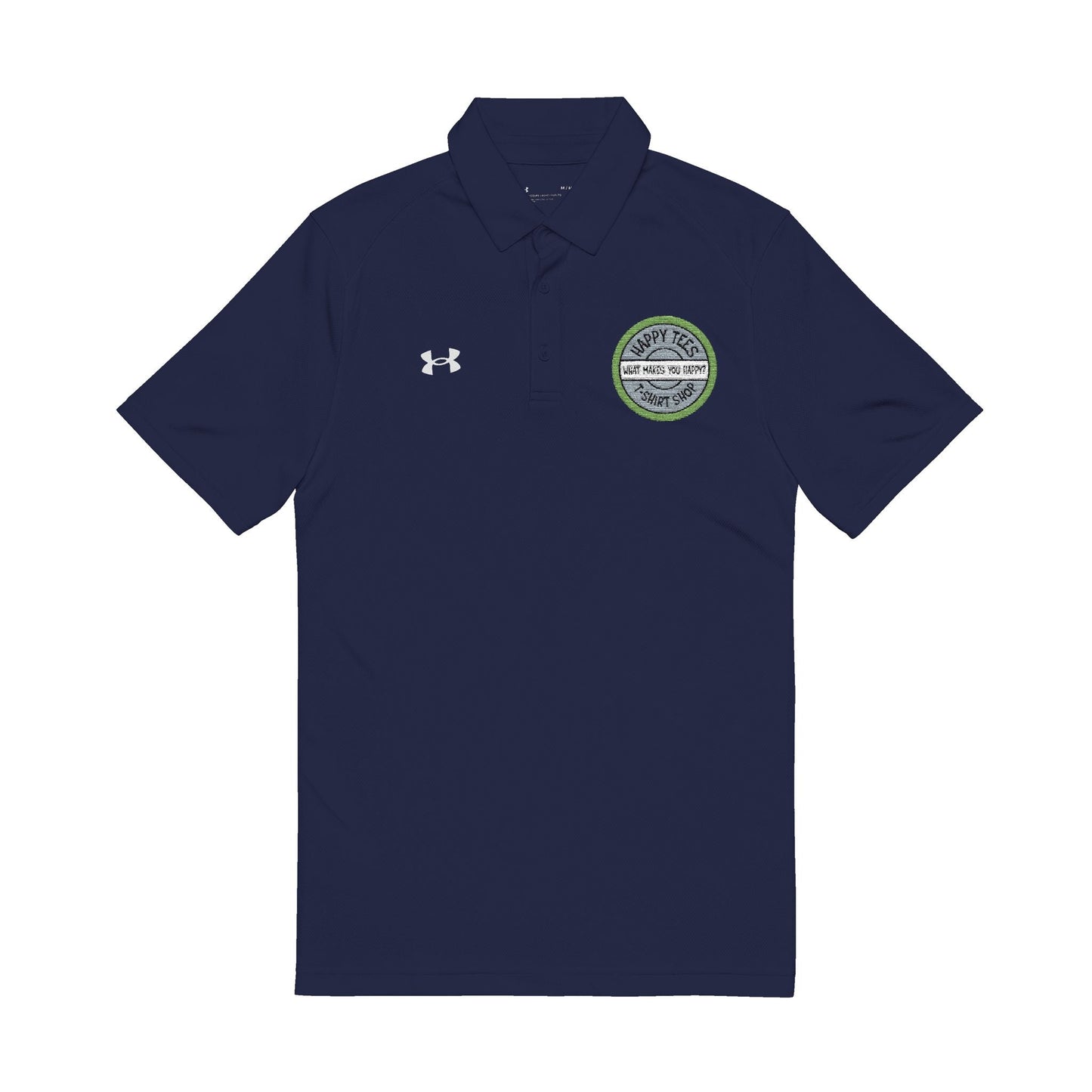 Happy Tees® Polo (Embroidery, Under Armour®)  T-Shirt 2XL / Navy HAPPY TEES® BRAND