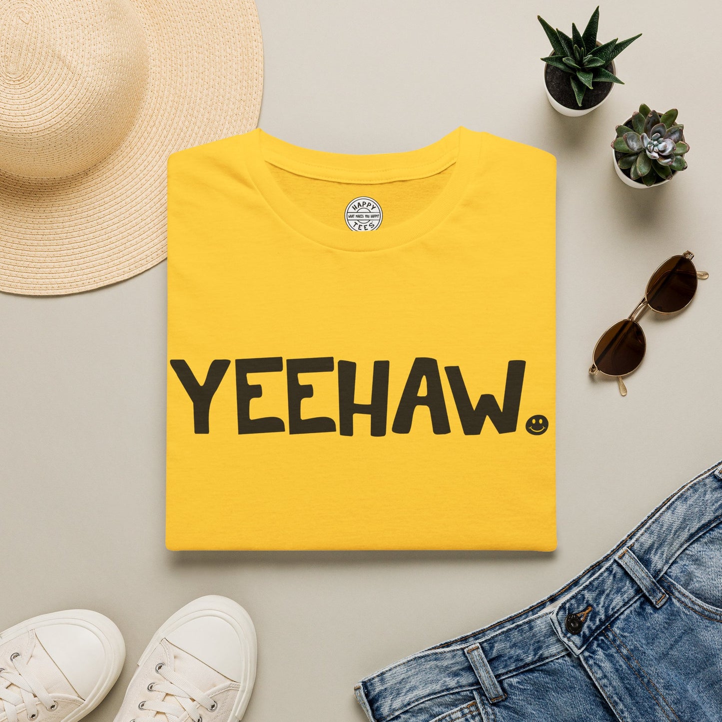 YEEHAW Happy Tee  T-Shirt  HAPPY TEES® BRAND