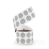 Happy Tees® Round Stickers (black and white, rolls of 50, 100, 250) Printify
