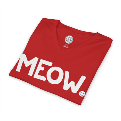 MEOW Happy Tee (V-Neck)  V-neck  HAPPY TEES® BRAND