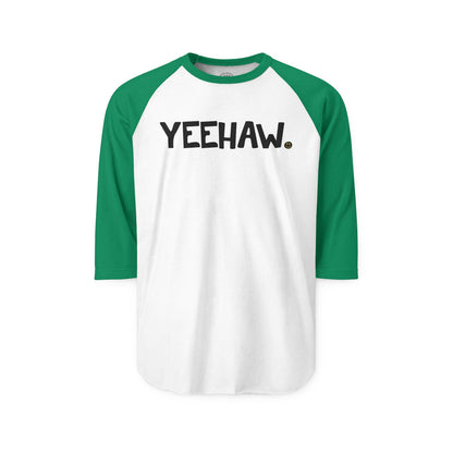 YEEHAW Happy Tee (Long Sleeve Raglan)  Long-sleeve 2XL / White/Kelly HAPPY TEES® BRAND
