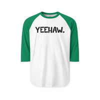 YEEHAW Happy Tee (Long Sleeve Raglan)  Long-sleeve 2XL / White/Kelly HAPPY TEES® BRAND