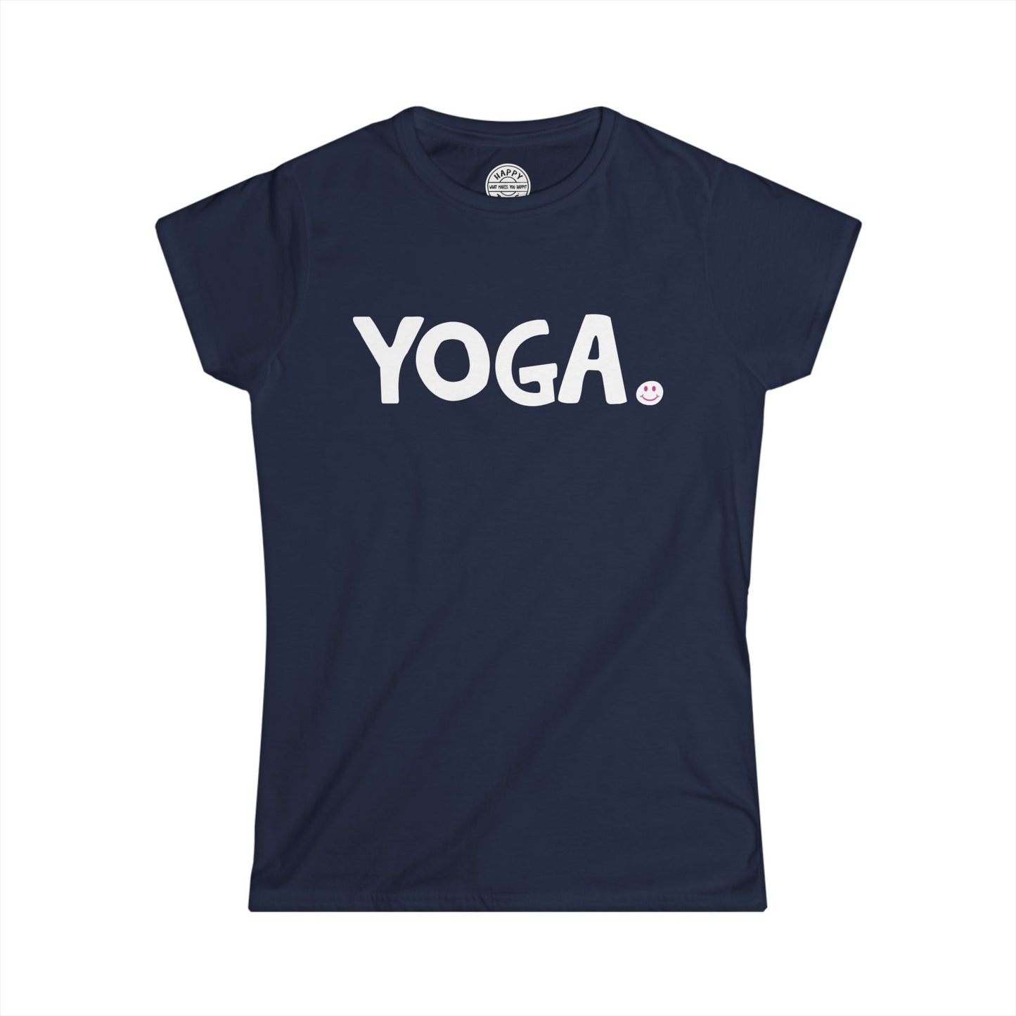 YOGA Happy Tee (Women's Tee)  T-Shirt  HAPPY TEES® BRAND