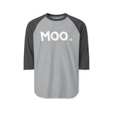 MOO Happy Tee (Long Sleeve Raglan)  Long-sleeve 2XL / Heather Grey/Heather Charcoal HAPPY TEES® BRAND
