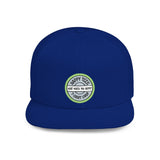 Happy Tees® Flat Bill Cap (Circular Logo T-Shirt Shop, Embroidery)