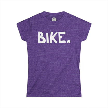 BIKE Happy Tee (Women's Tee)  T-Shirt  HAPPY TEES® BRAND