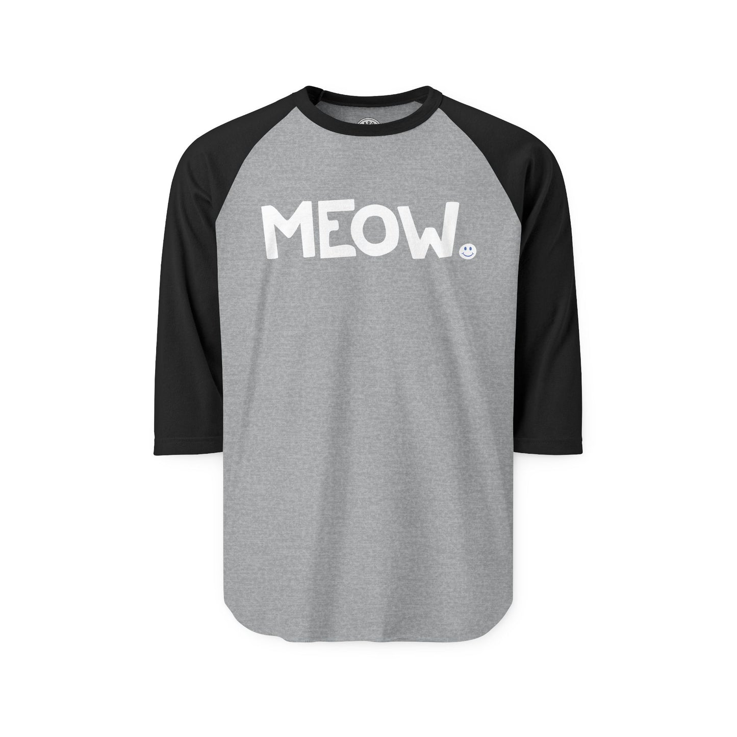 MEOW Happy Tee (Long Sleeve Raglan)  Long-sleeve  HAPPY TEES® BRAND