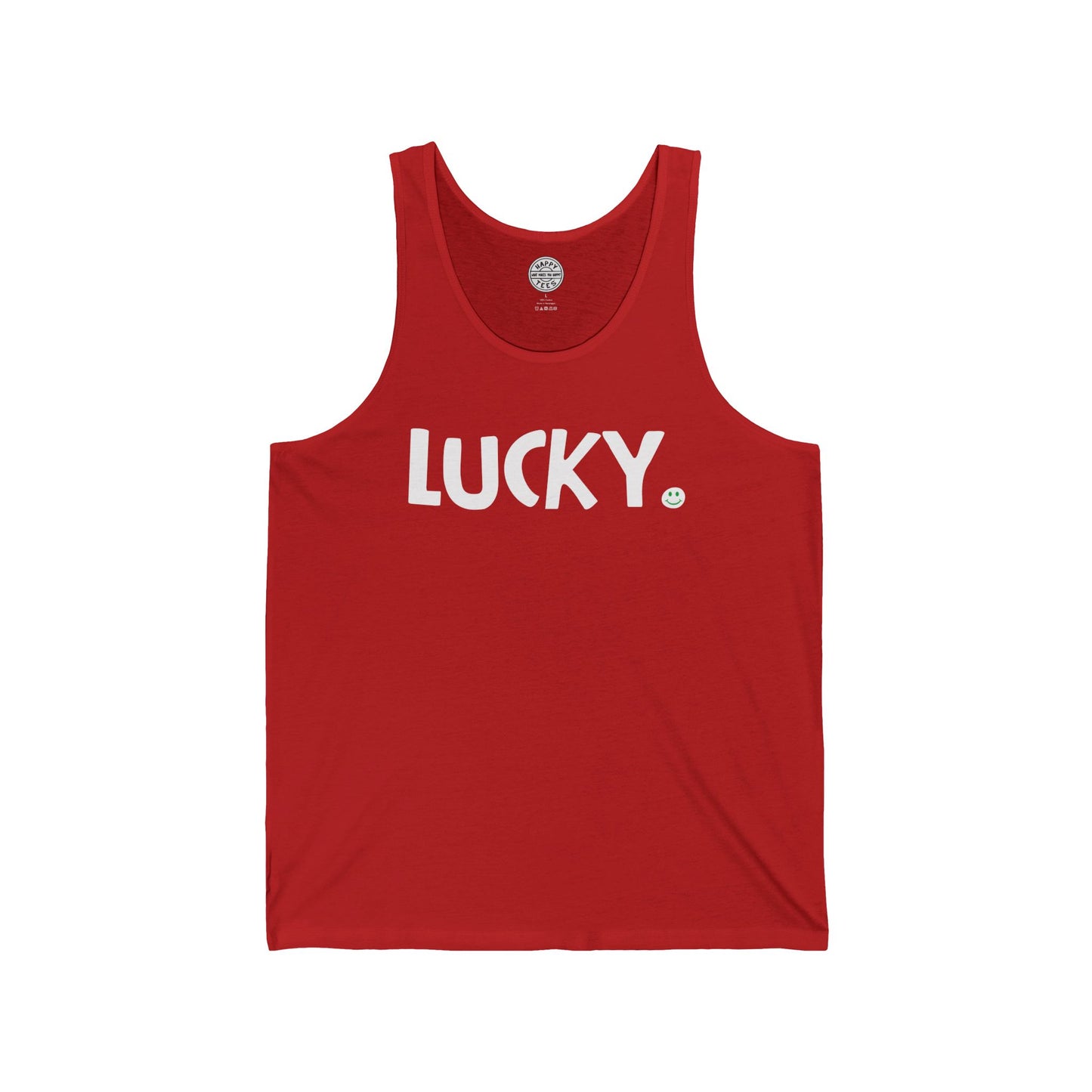 LUCKY Happy Tee (Tank Top)  Tank Top 2XL / Red HAPPY TEES® BRAND