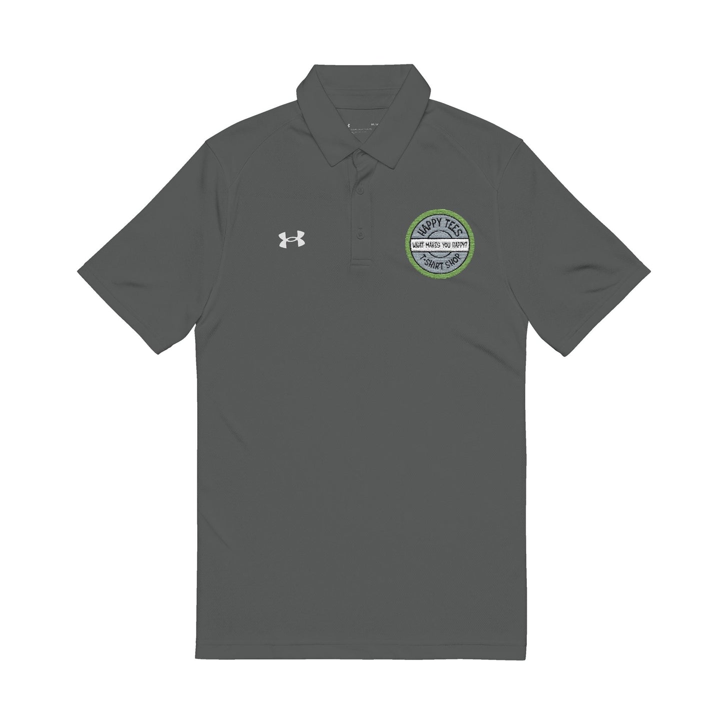 Happy Tees® Polo (Embroidery, Under Armour®)  T-Shirt 2XL / Grey HAPPY TEES® BRAND