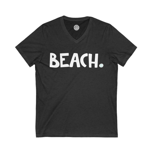 BEACH Happy Tee (V-Neck) Printify