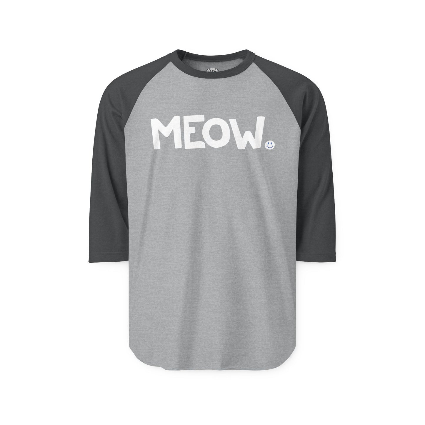 MEOW Happy Tee (Long Sleeve Raglan) - HAPPY TEES® BRAND