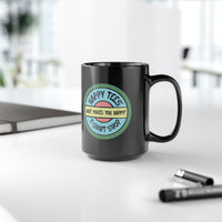 Happy Tees® Mug (ceramic, black, 15 ounce)  Mug  HAPPY TEES® BRAND